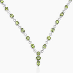 925 Sterling Silver Green Peridot Necklaces