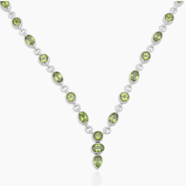 925 Sterling Silver Green Peridot Necklaces