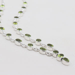 925 Sterling Silver Green Peridot Necklaces
