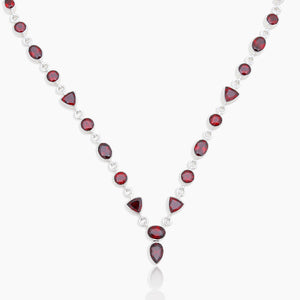 925 Sterling Silver Garnet Necklaces