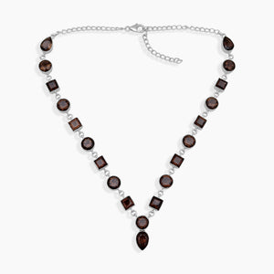 Smoky Quartz Silver Necklaces