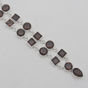 Smoky Quartz Silver Necklaces