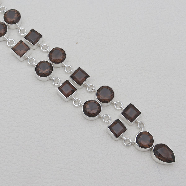 Smoky Quartz Silver Necklaces