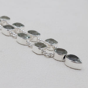 Green Amethyst Silver Necklaces