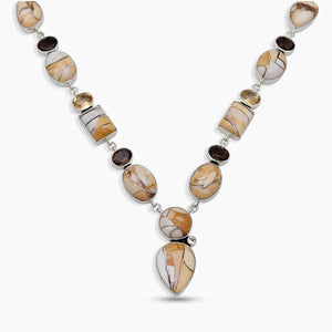 Brecciated Mookaite Silver Necklaces
