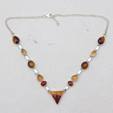 Mookaite & Citrine Silver Necklace