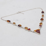 Mookaite & Citrine Silver Necklace