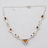 Mookaite & Citrine Silver Necklace