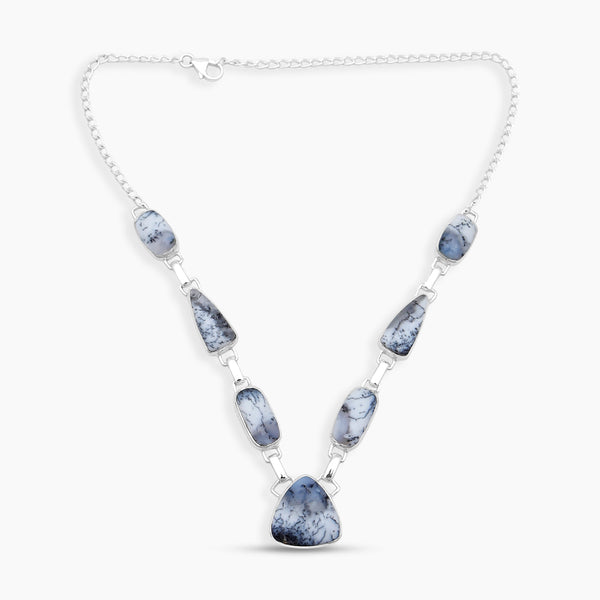 925 Silver Dendritic Opal Necklaces