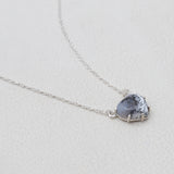 Dendritic Opal Silver Minimalist Necklaces