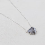Dendritic Opal Silver Minimalist Necklaces
