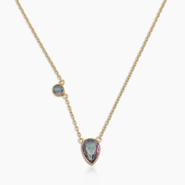 Mystic Quartz Gold Vermeil Minimalist Necklaces