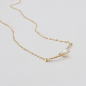 Natural White Pearl Gold Vermeil Necklaces