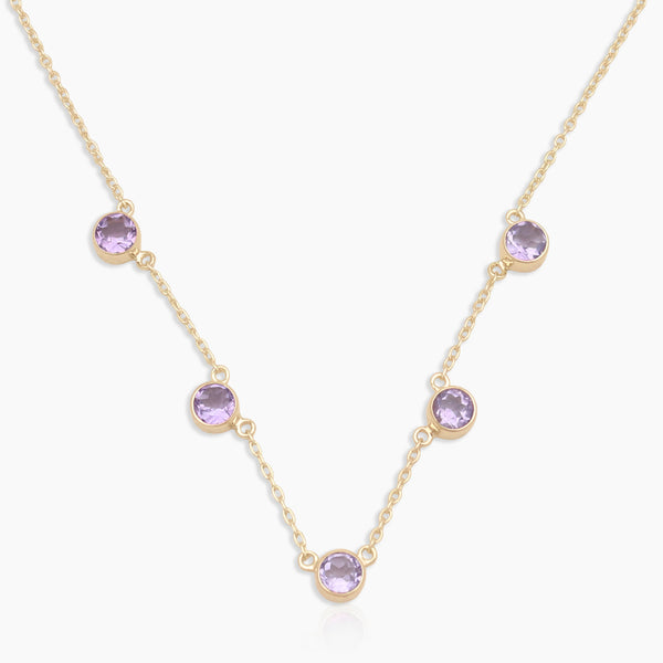 Amethyst Gold Vermeil Minimalist Necklaces