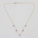 Amethyst Gold Vermeil Minimalist Necklaces