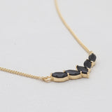 Gold Vermeil Garnet Minimalist Necklaces