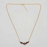 Gold Vermeil Garnet Minimalist Necklaces