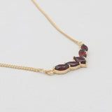Gold Vermeil Garnet Minimalist Necklaces