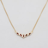 Gold Vermeil Garnet Minimalist Necklaces