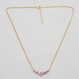 Gold Vermeil Garnet Minimalist Necklaces