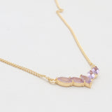Gold Vermeil Garnet Minimalist Necklaces
