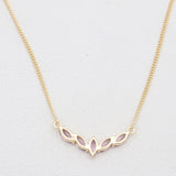 Gold Vermeil Garnet Minimalist Necklaces