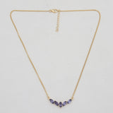 Gold Vermeil Garnet Minimalist Necklaces