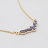 Gold Vermeil Garnet Minimalist Necklaces