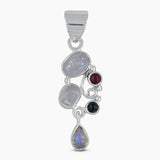 Rainbow Moonstone Silver Pendants