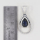 Spectrolite Drop Silver Pendant