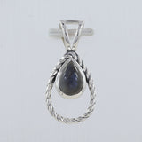 Spectrolite Drop Silver Pendant