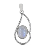 925 Silver Rainbow Moonstone Pendant