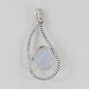925 Silver Rainbow Moonstone Pendant