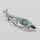 Boulder Turquoise Gemstone Silver Pendant