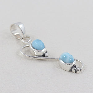925 Sterling Silver Larimar Pendants