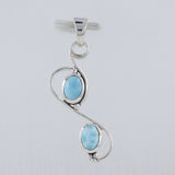 925 Sterling Silver Larimar Pendants