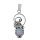 Ethiopian Opal Gemstone 925 Sterling Silver Pendant