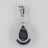 Rainbow Calsilica Gemstone Silver Pendant