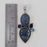 Labradorite Gemstone Silver Pendant