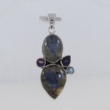 Labradorite Gemstone Silver Pendant