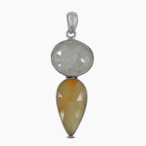 Natural Multi Sapphire Silver Pendants