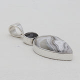 925 Silver Crazy Lace Agate Pendants
