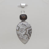 925 Silver Crazy Lace Agate Pendants