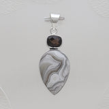 925 Silver Crazy Lace Agate Pendants