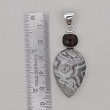 925 Silver Crazy Lace Agate Pendants