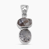 Singing Quartz & Herkimer Quartz Silver Pendants