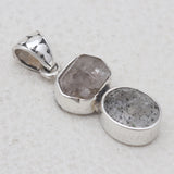 Singing Quartz & Herkimer Quartz Silver Pendants