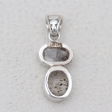 Singing Quartz & Herkimer Quartz Silver Pendants