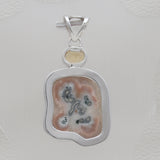 Amethyst Stalactite Slice Silver Pendants