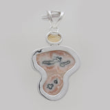 Amethyst Stalactite Slice Silver Pendants